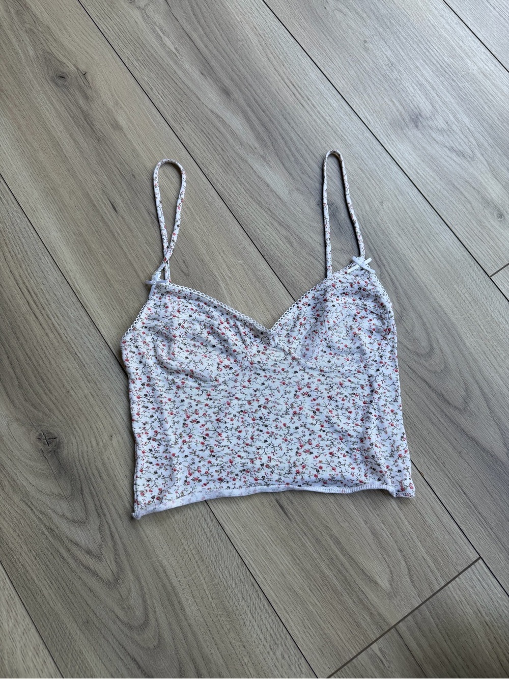 Are You Am I Tank Top with Flowers and Bows